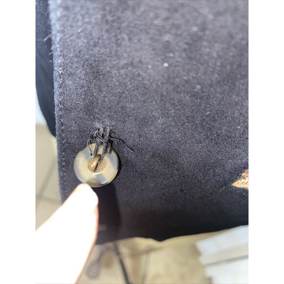 AJ Vintage Leather Fabric Vest Animal Print 90s Size Small Excellent Condition - Picture 9 of 10